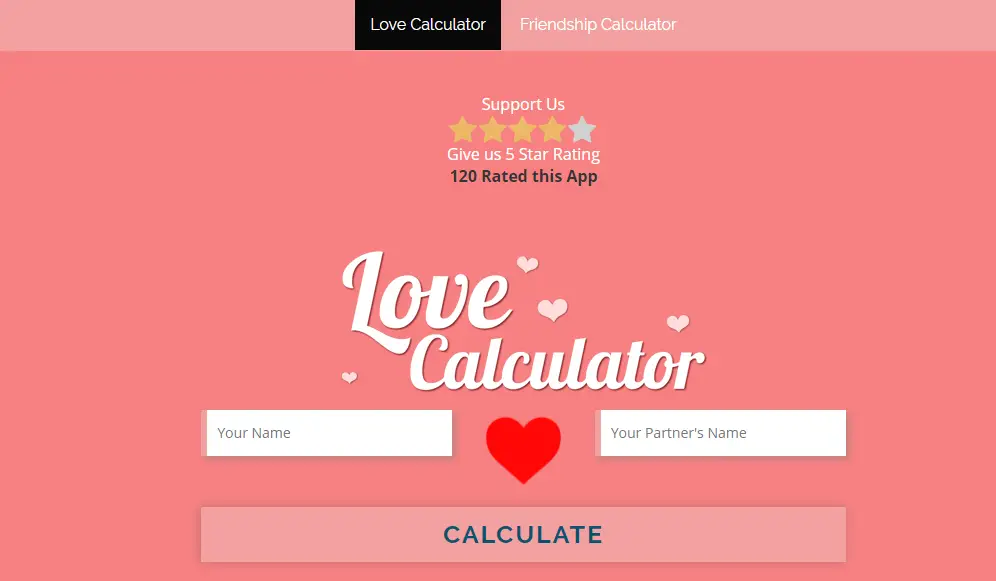 Name tests calculator love Love Calculator,