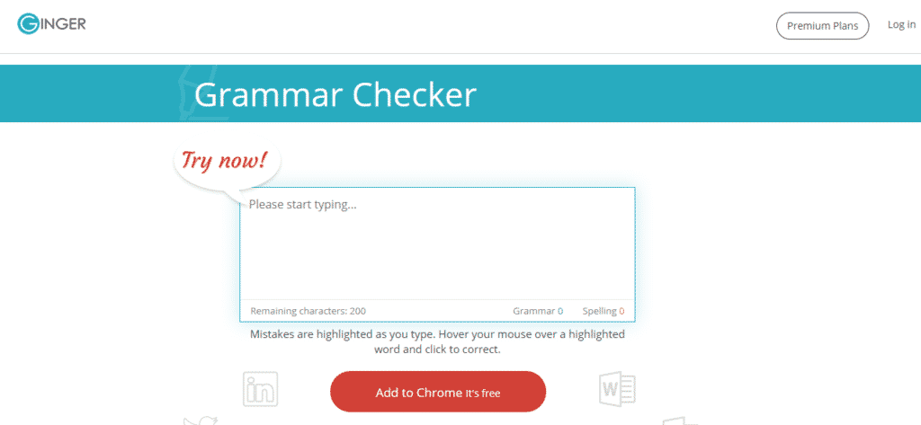 Ginger Grammer Checker