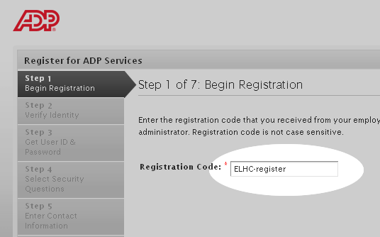 ADP Login to My Card ELHC register