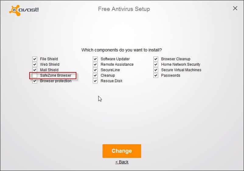 Uninstall Avast SafeZone Browser avast-setup-remove-safezone step 1