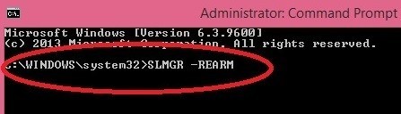 windows7-error slmgr rearm