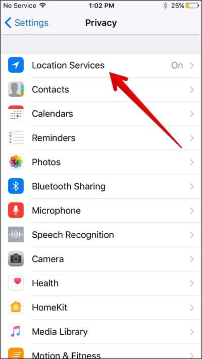 gps not found on iphone