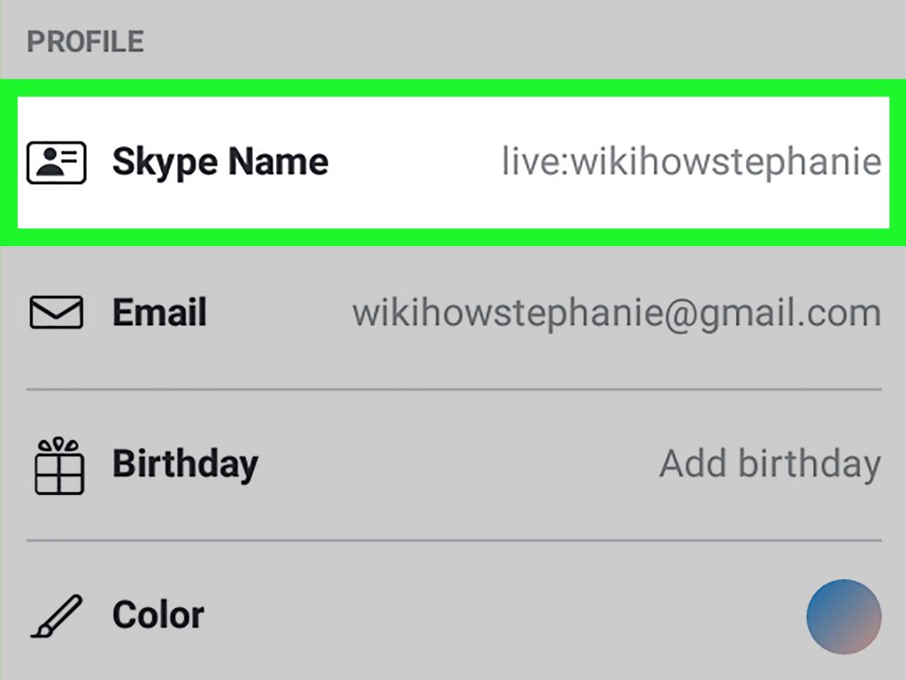 how to change skype name from outlook email