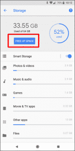 free up internal storage on my Android