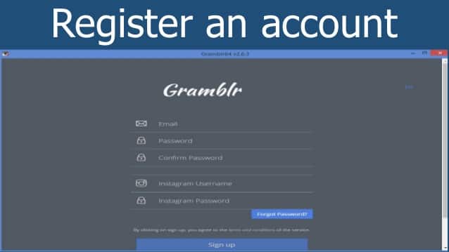 How to create an account on Gramblr