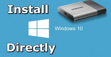 Install Windows 10 from External Hard Drive